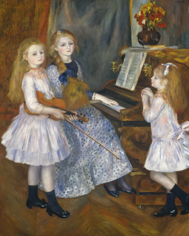Les Filles de Catulle Mendès, Huguette (1871–1964), Claudine (1876–1937) et Helyonne (1879–1955), Pierre-Auguste Renoir