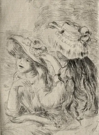 The Hatpin (Berthe Morisot's Daughter and Her Cousin), 1st plate