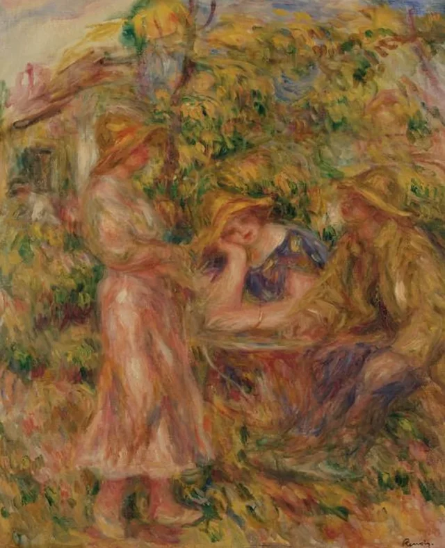 Tres figuras en un paisaje, Pierre-Auguste Renoir