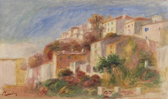 Pueblo visto desde el jardín de Correos, Cagnes