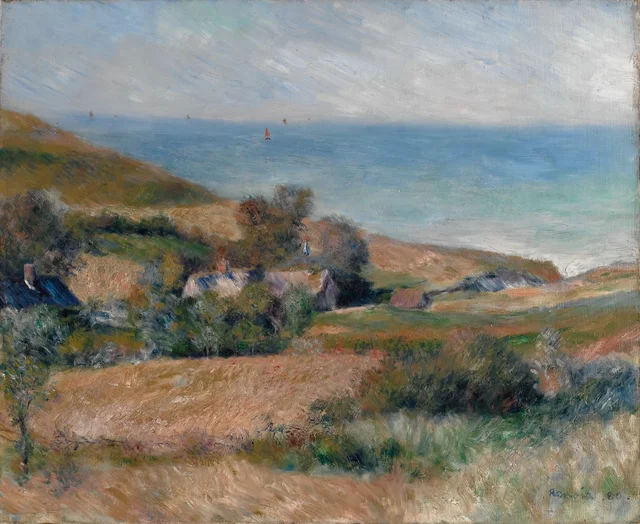 Vista de la costa cerca de Wargemont, en Normandía