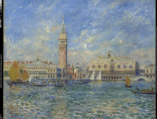 Vue de Venise, le palais des Doges