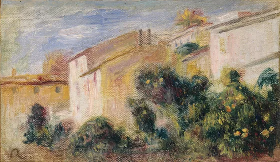 Vue du jardin de la villa