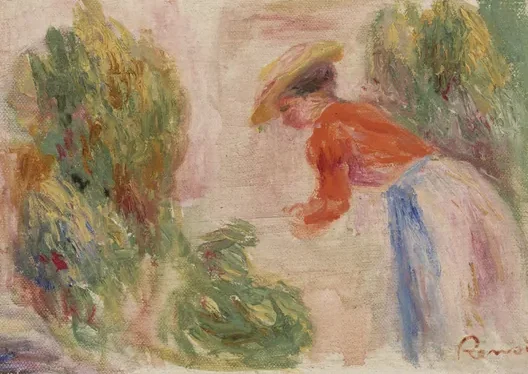 Woman Gathering Flowers (Femme cueillant des fleurs)