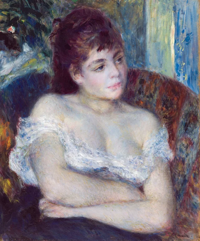 Mulher numa poltrona