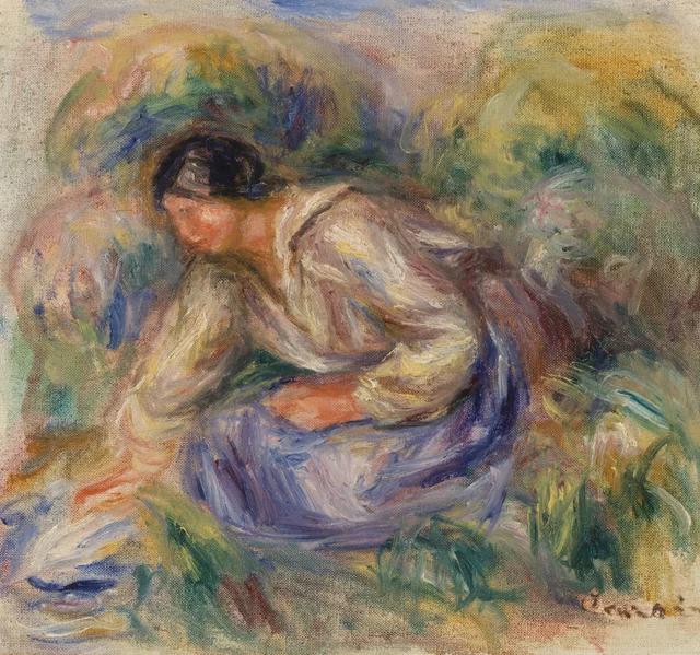 Woman in Blue Skirt (Femme en jupe bleue), Pierre-Auguste Renoir