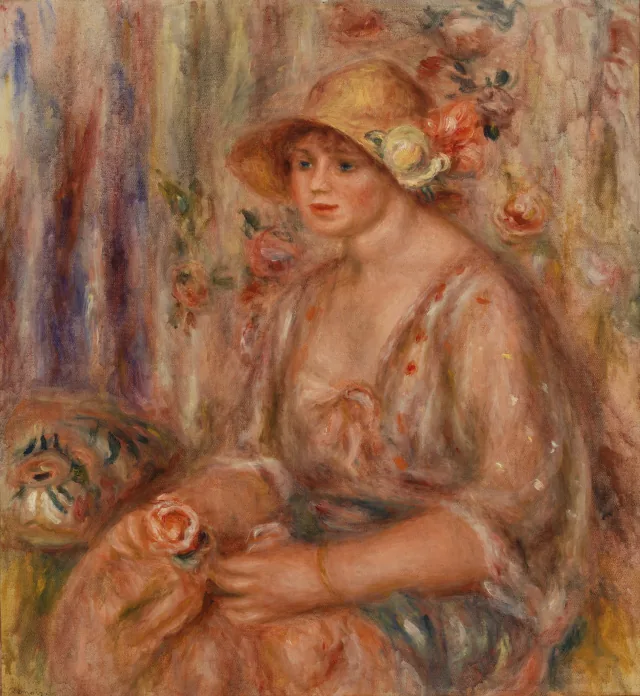 Femme en robe de mousseline