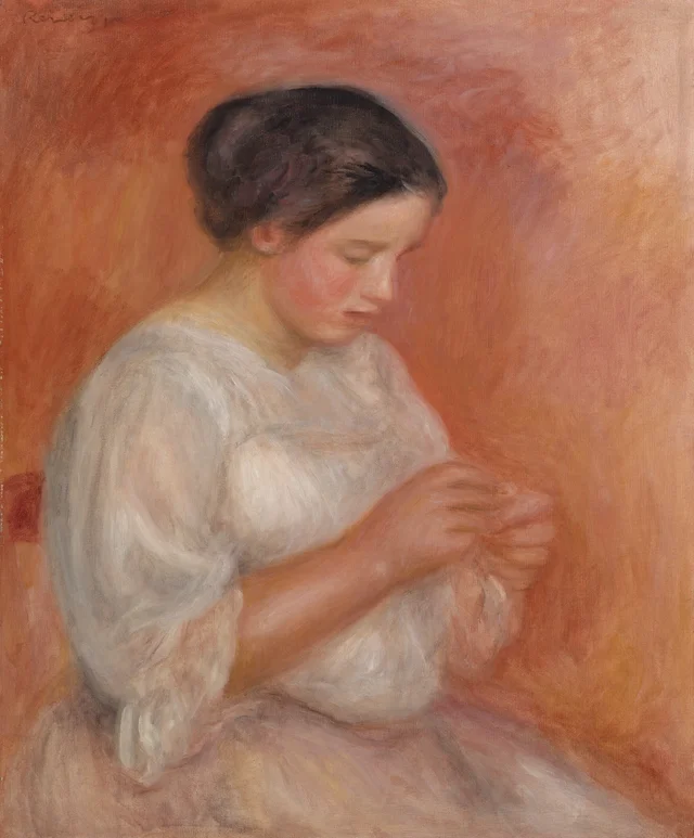 Mujer cosiendo