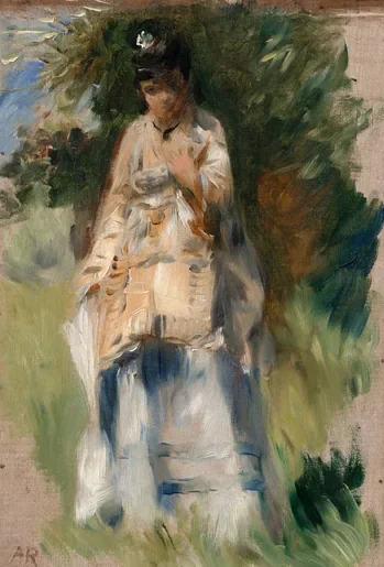 Woman Standing by a Tree