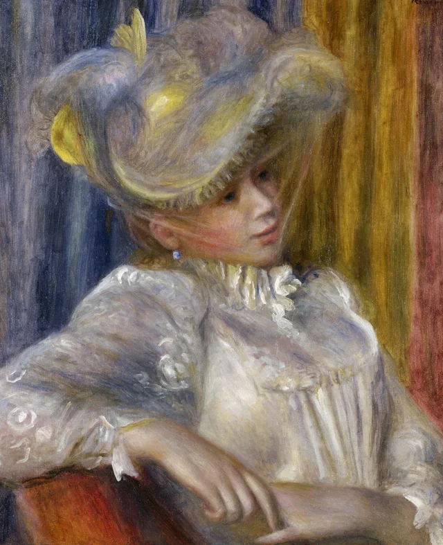 Mujer con sombrero, Pierre-Auguste Renoir