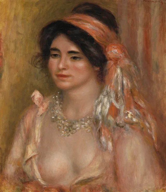 Joven de pelo negro, busto