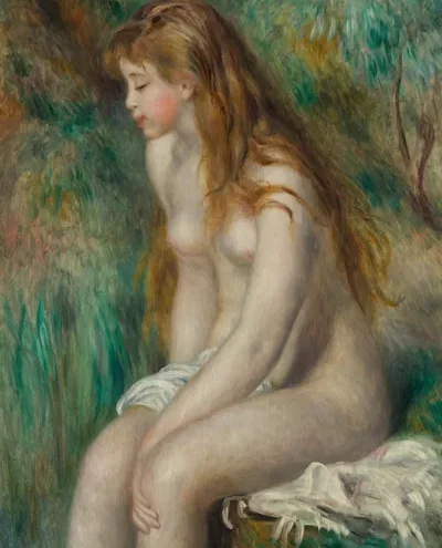 Young Girl Bathing