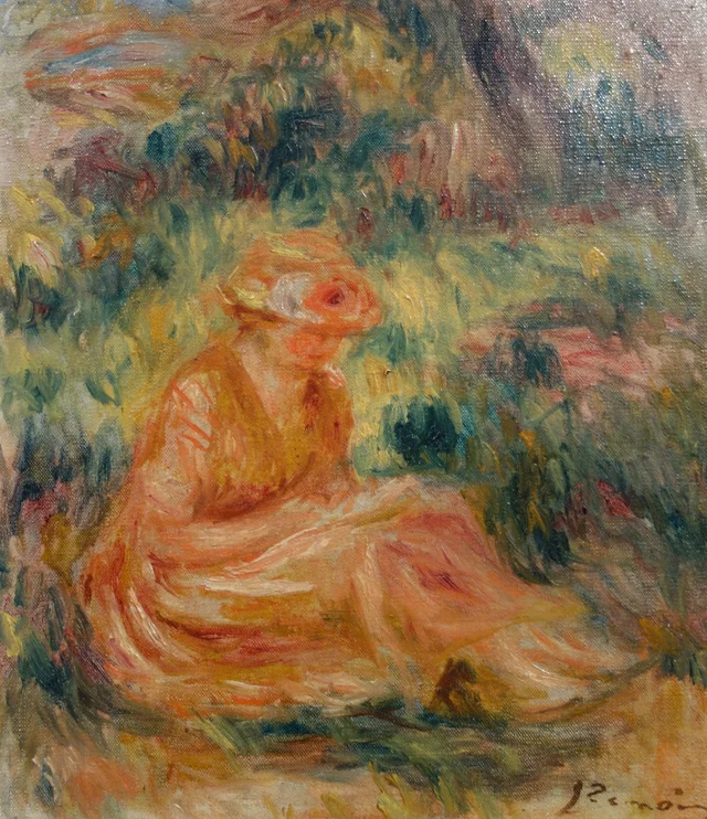 Joven en un paisaje
