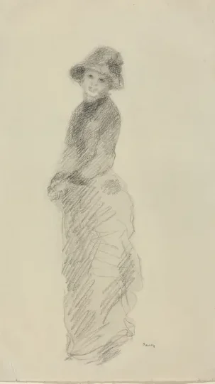 Jeune femme debout