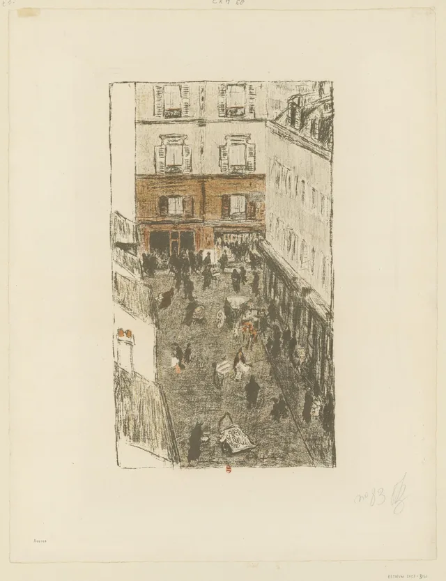 Coin de rue vue d'en haut (Quelques aspects de la vie de Paris)