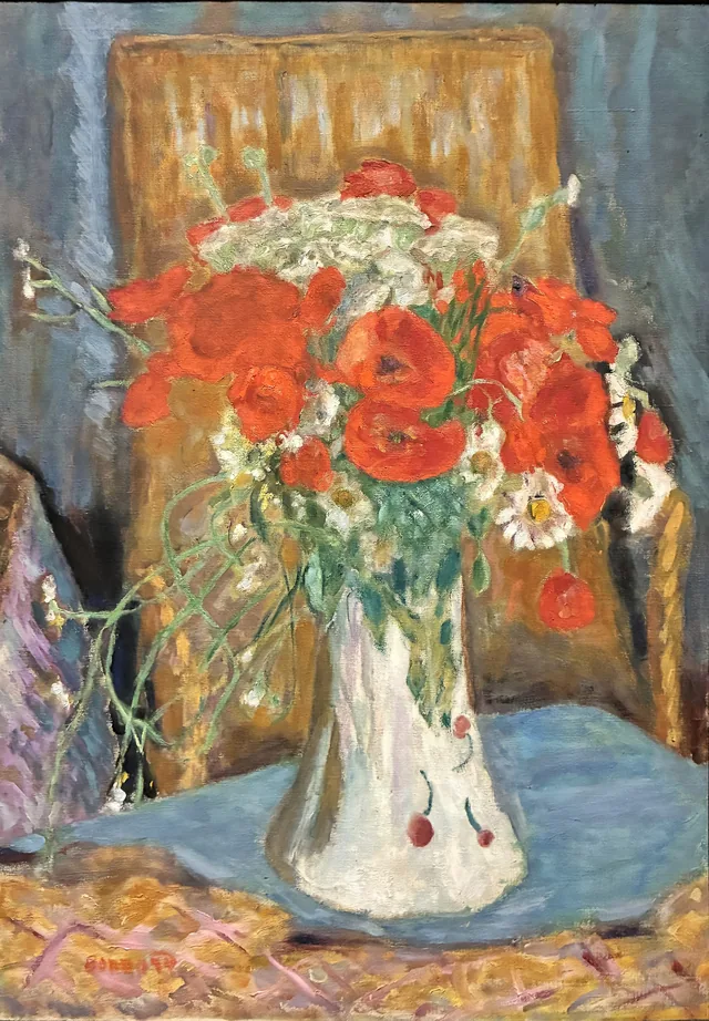 Poppies in a Vase, Pierre Bonnard