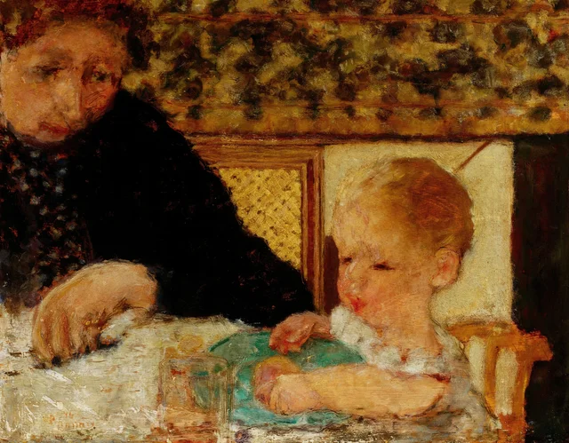 Abuela con un niño, Pierre Bonnard