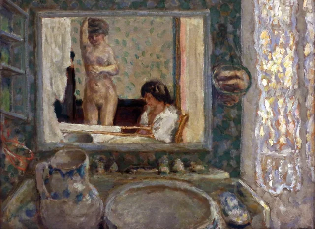 El espejo de la habitación verde, Pierre Bonnard