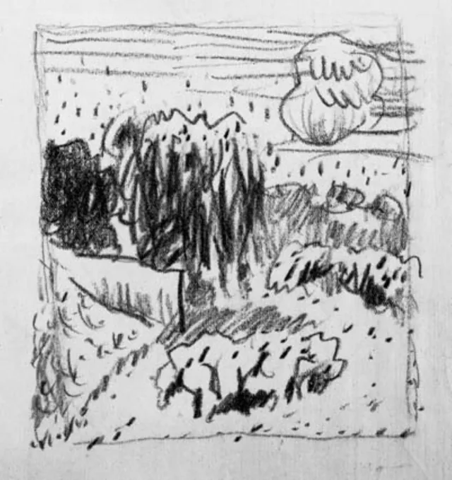Landscape with Trees and Bushes, Pierre Bonnard