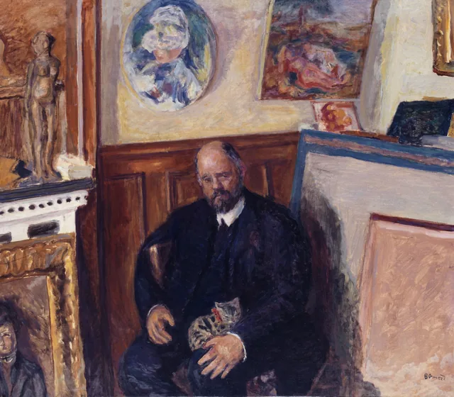 Portrait of Ambroise Vollard with a cat, Pierre Bonnard