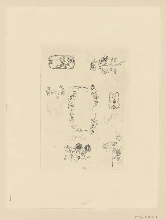 ミシアの蔵書票の下絵