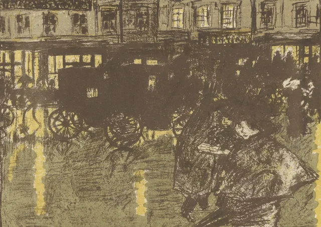 Calle, por la tarde, bajo la lluvia (Algunos aspectos de la vida de París), Pierre Bonnard
