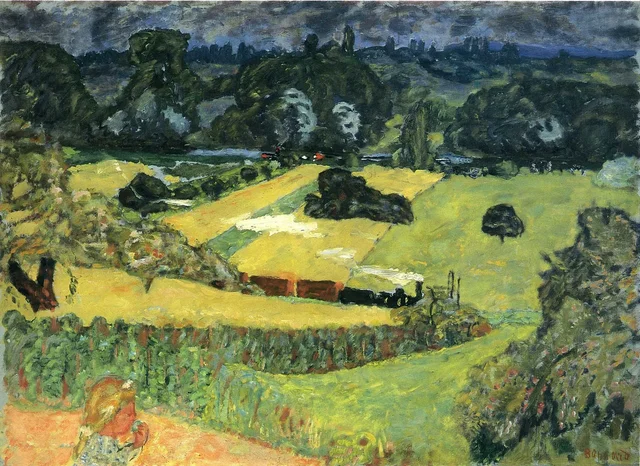 Tren y gabarras, Pierre Bonnard