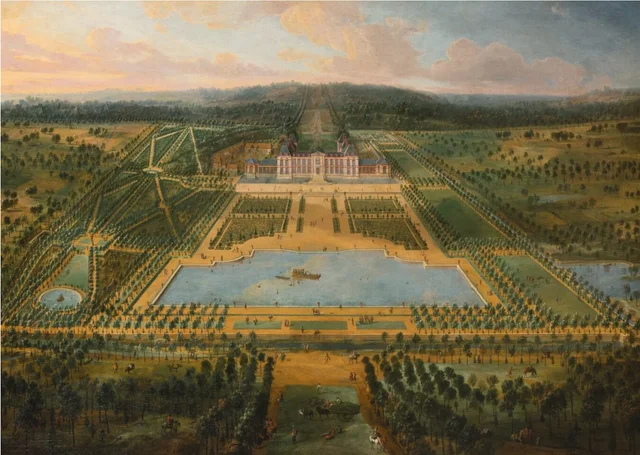 View of the Château of Pontchartrain and its Gardens (East Perspective), Pierre-Denis Martin