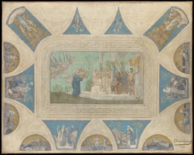 Tribute of the City of Paris to Victor Hugo, sketch for the Paris City Hall, Pierre Puvis de Chavannes