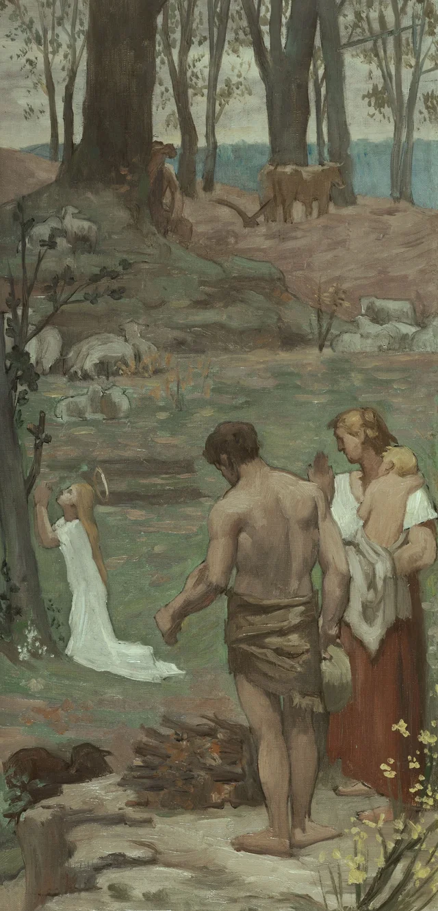 Saint Genevieve as a Child at Prayer, Pierre Puvis de Chavannes