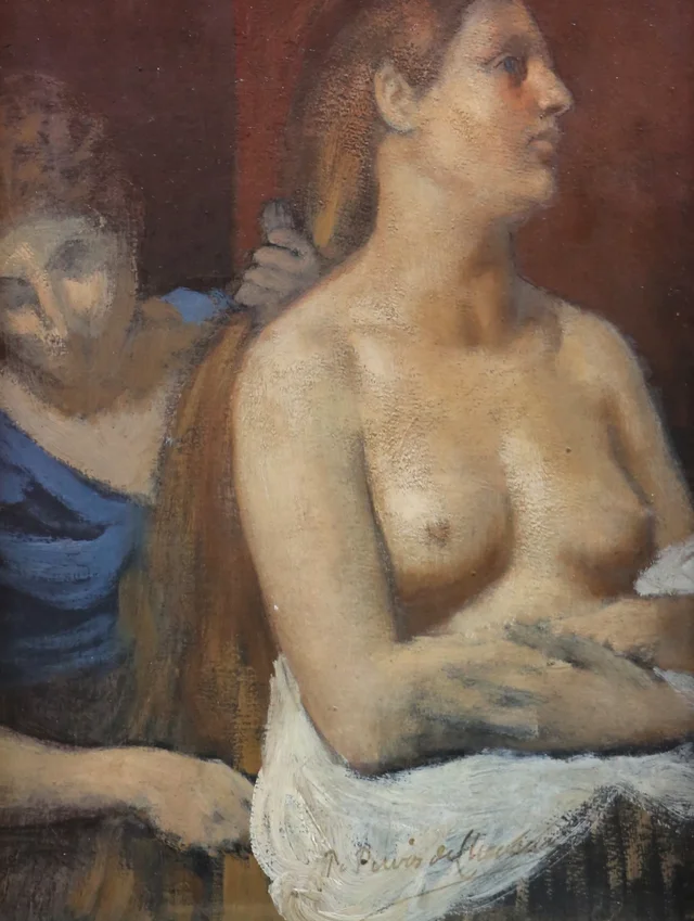 A Maid combing a Woman's Hair, Pierre Puvis de Chavannes