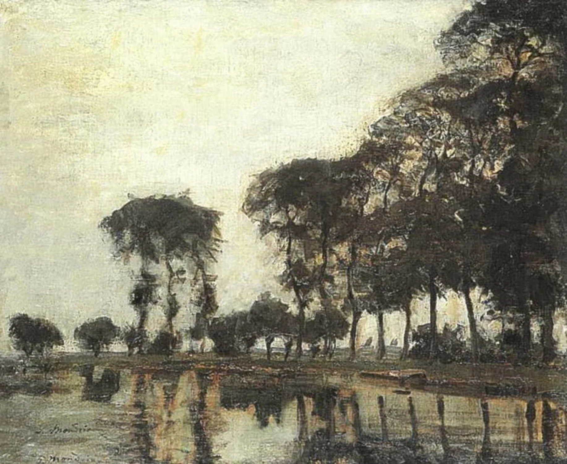 Bend in the Gein with poplars II, Piet Mondrian