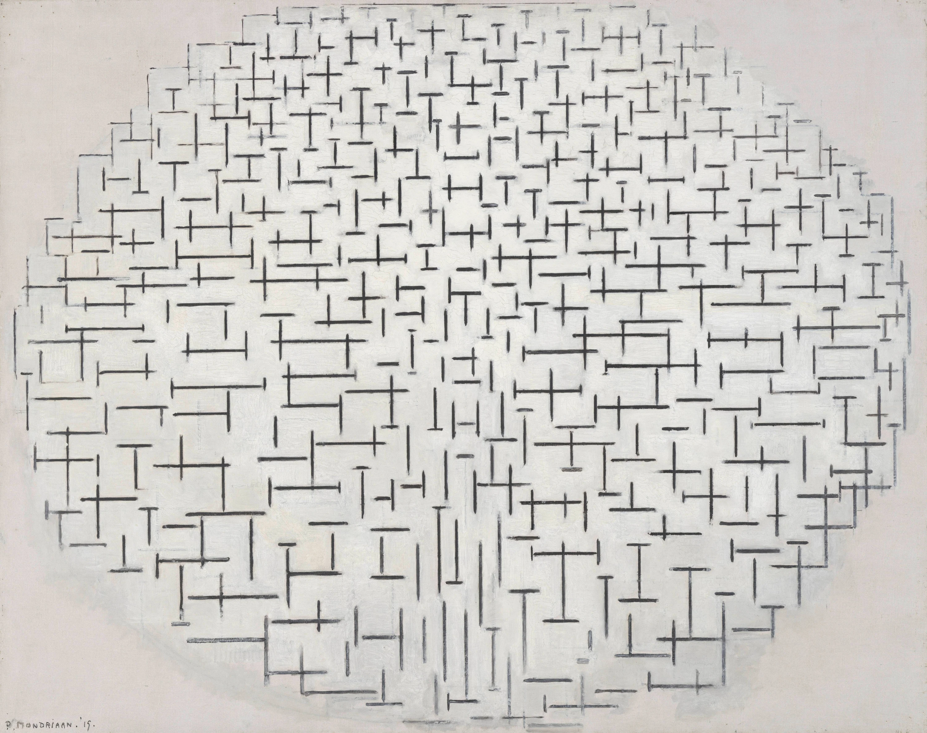 Composition 10 en noir et blanc, Piet Mondrian