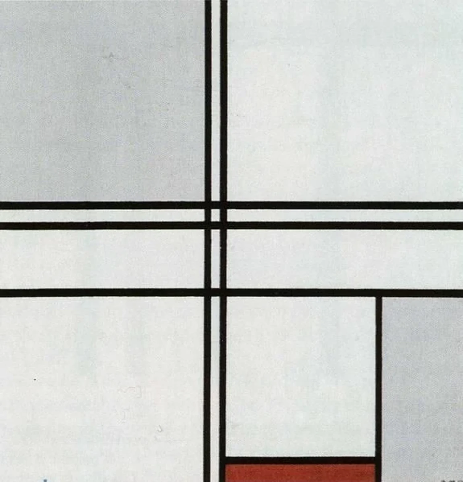 Composition (No. 1) Gray-Red, Piet Mondrian