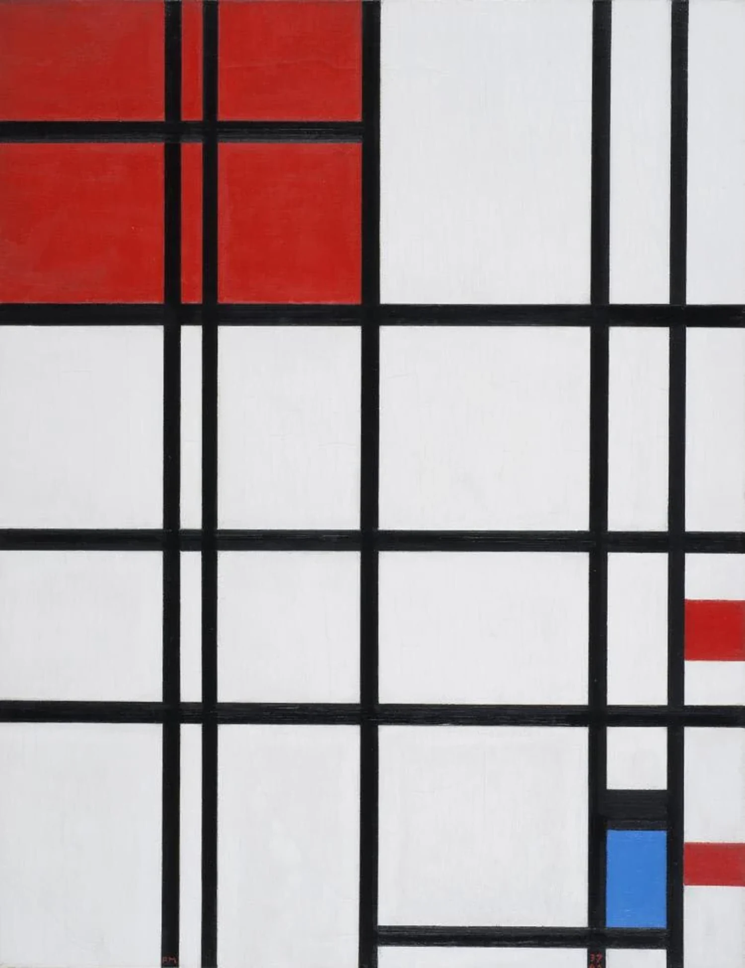 Composition no. 7, Piet Mondrian