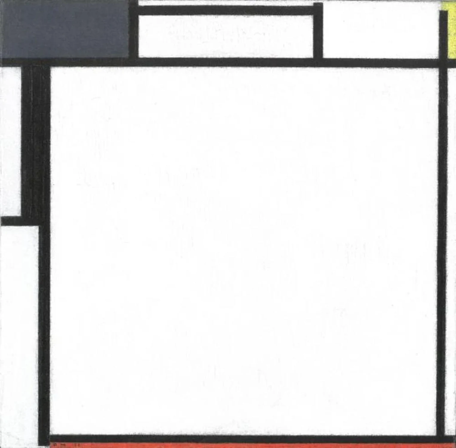 Composition with blue, yellow, black, and red, Piet Mondrian