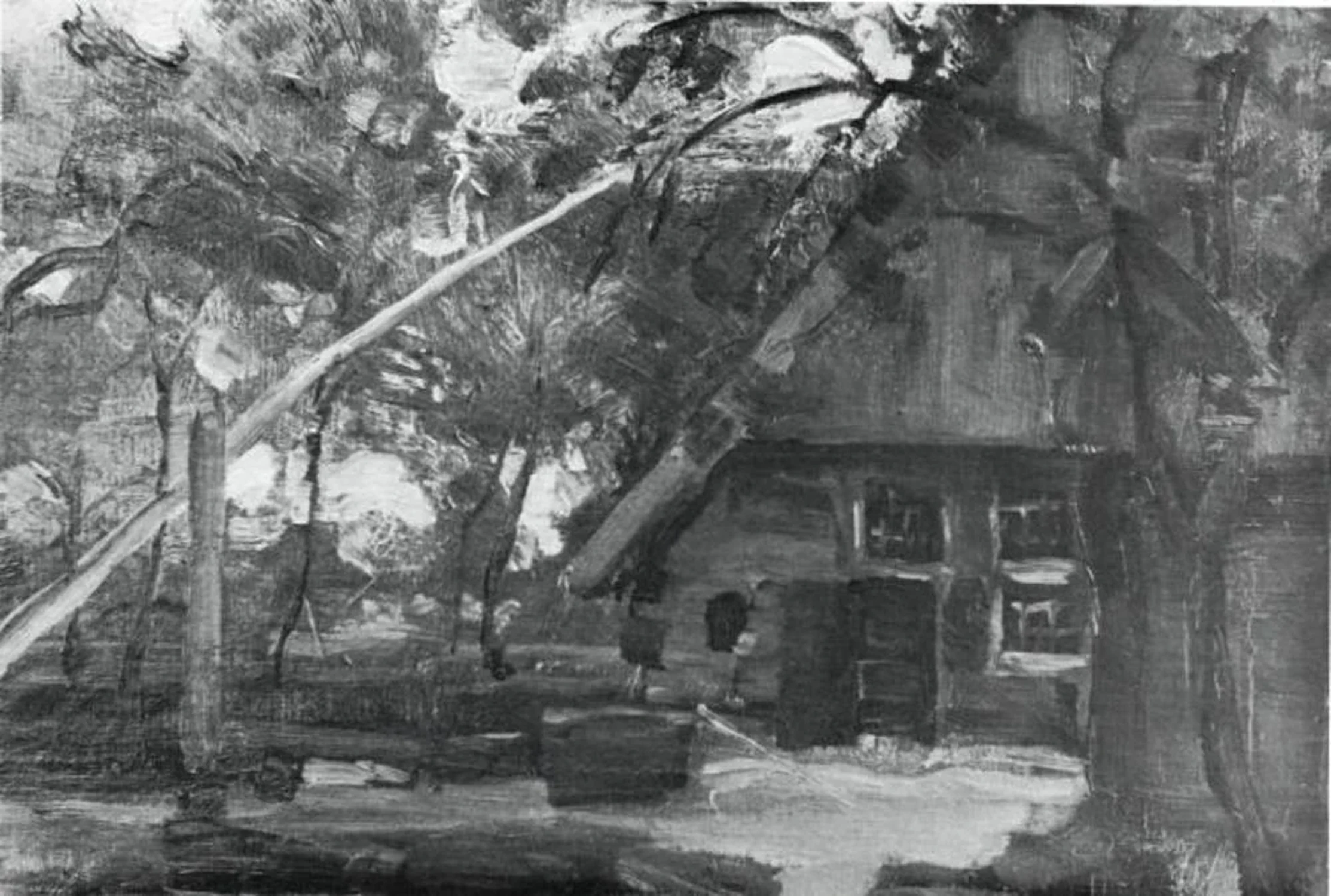 Farmhouse façade with well boom at left, Piet Mondrian