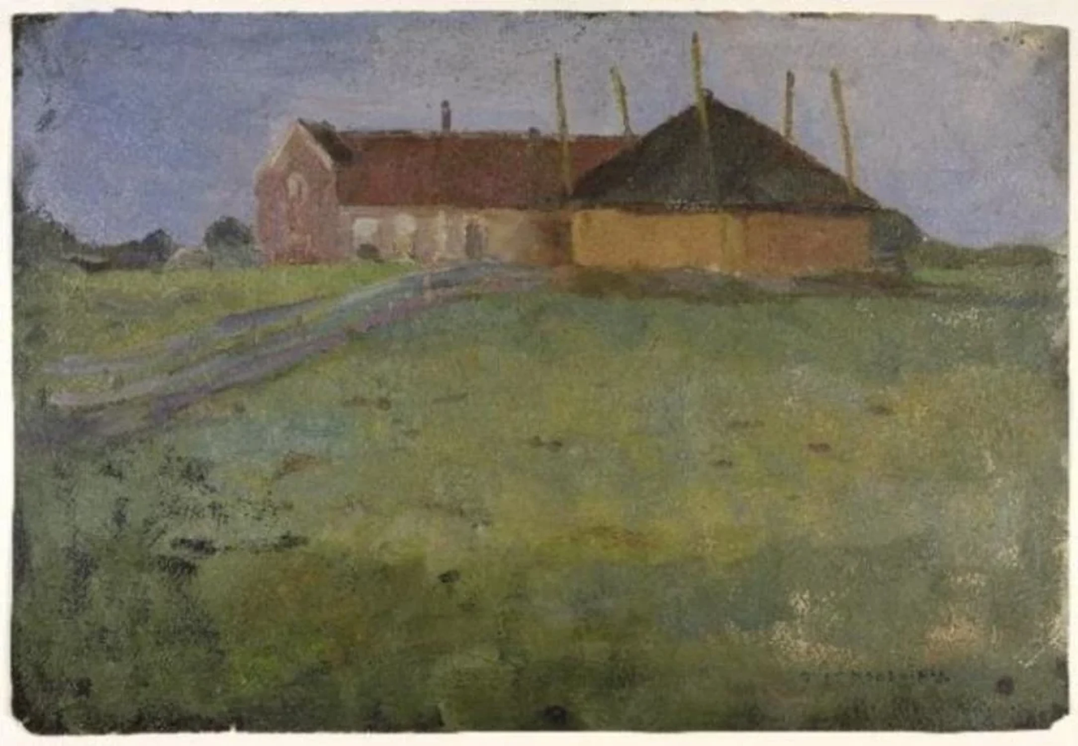 Farmhouse with Haystack, Piet Mondrian