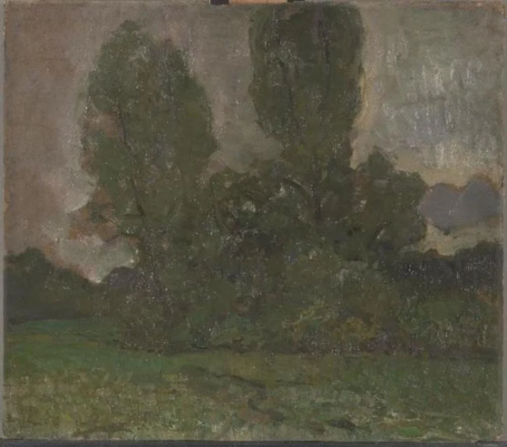 Field with two tree silhouettes I, Piet Mondrian