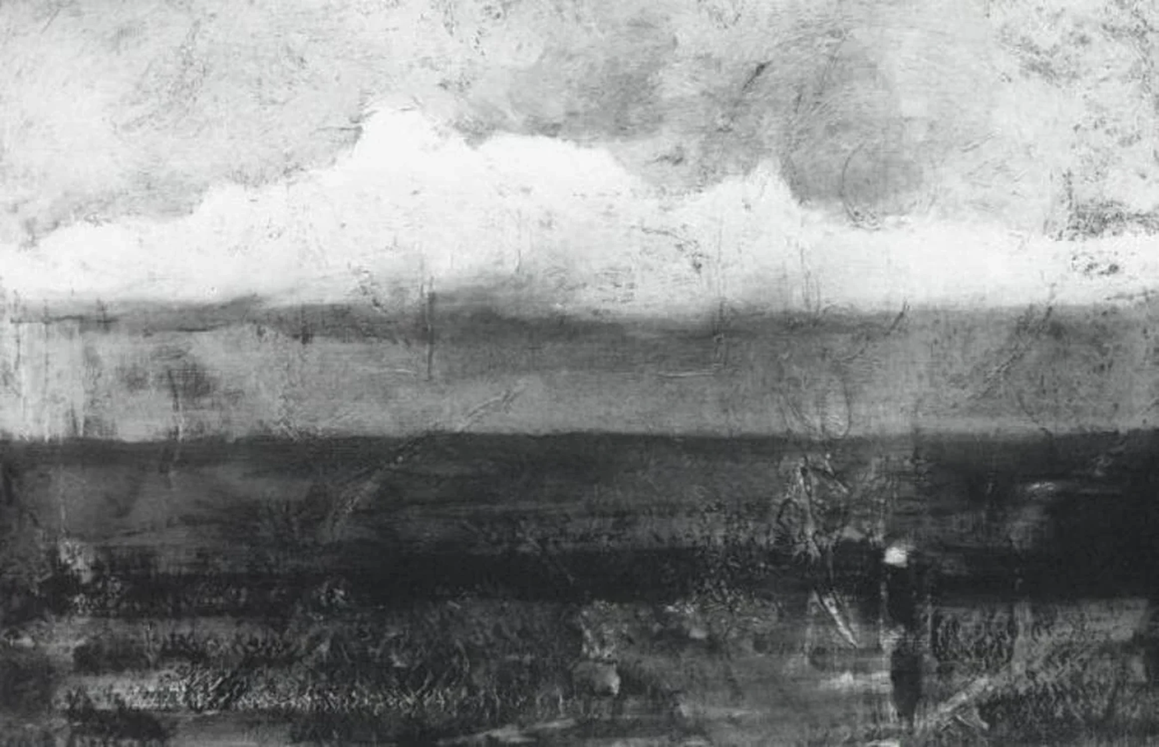Landscape with pink cloud, Piet Mondrian