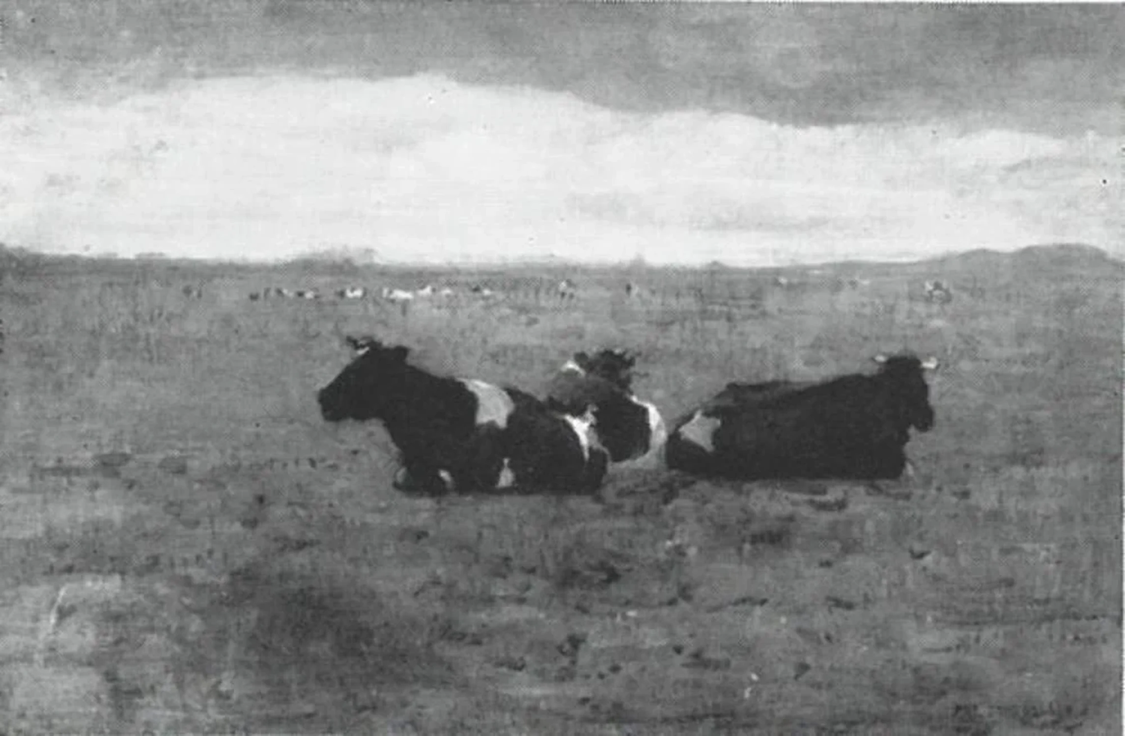 Landscape with three reclining cows, Piet Mondrian