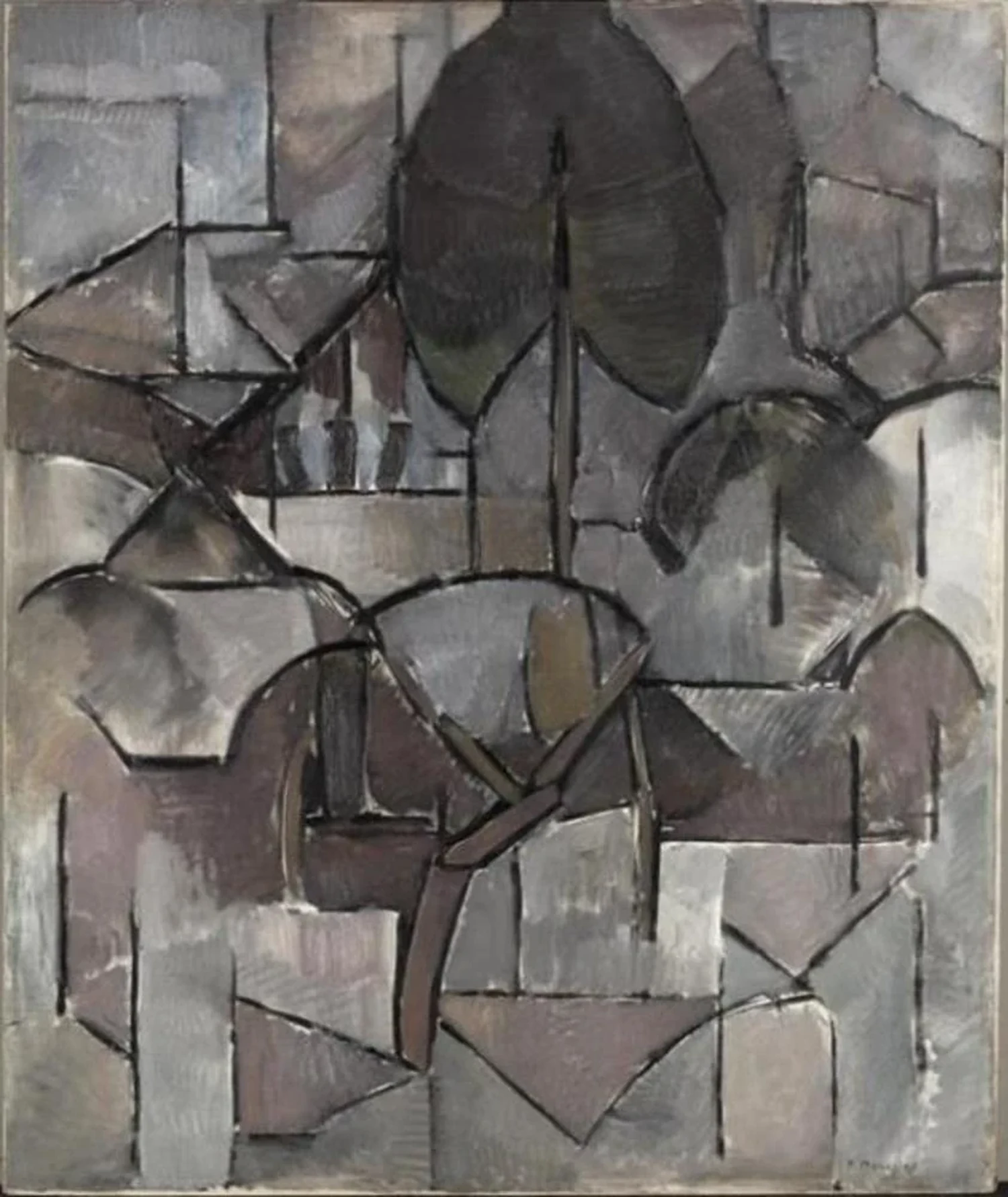 Paysage avec arbres, Piet Mondrian