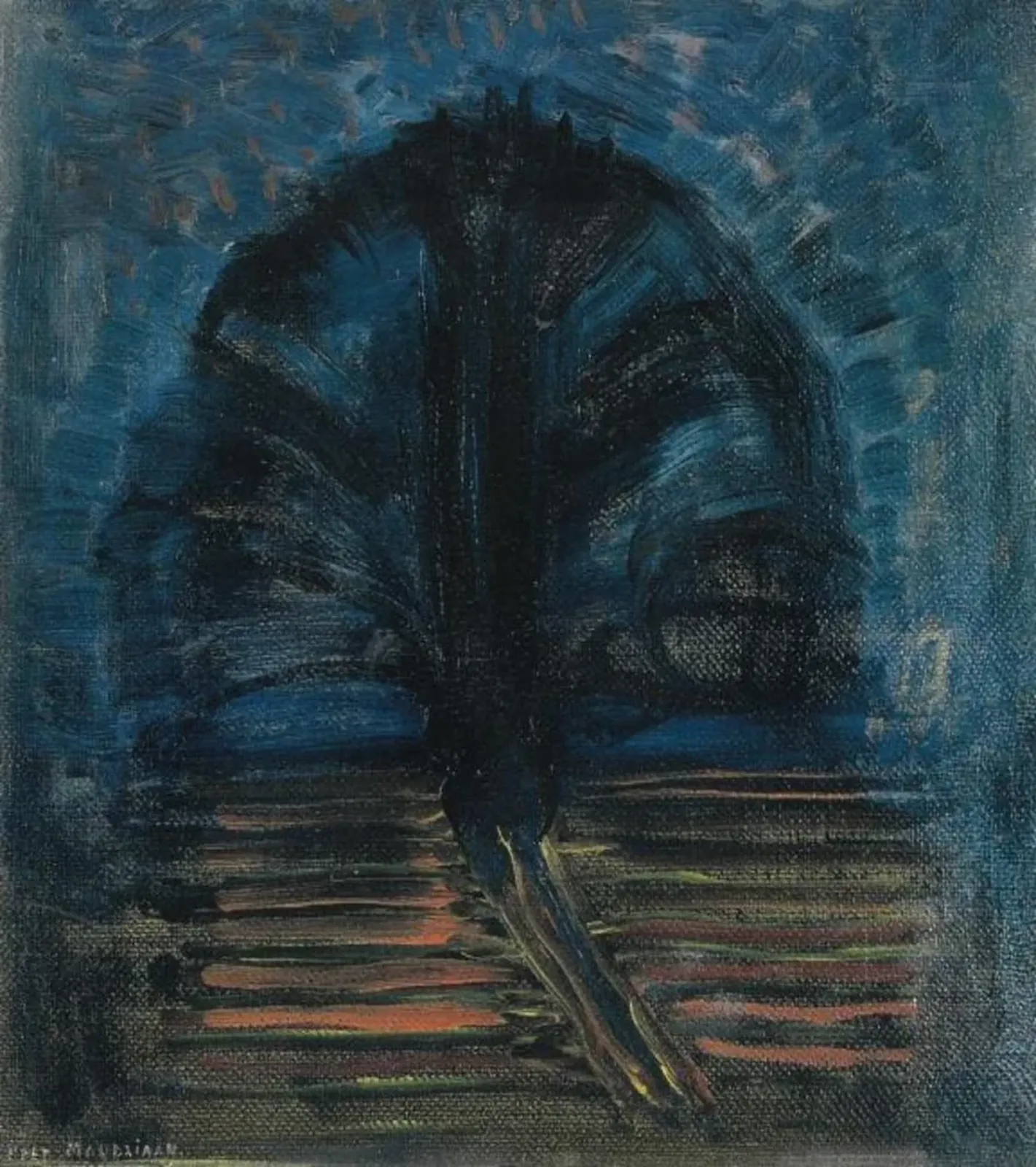 Blue willow tree II, Piet Mondrian