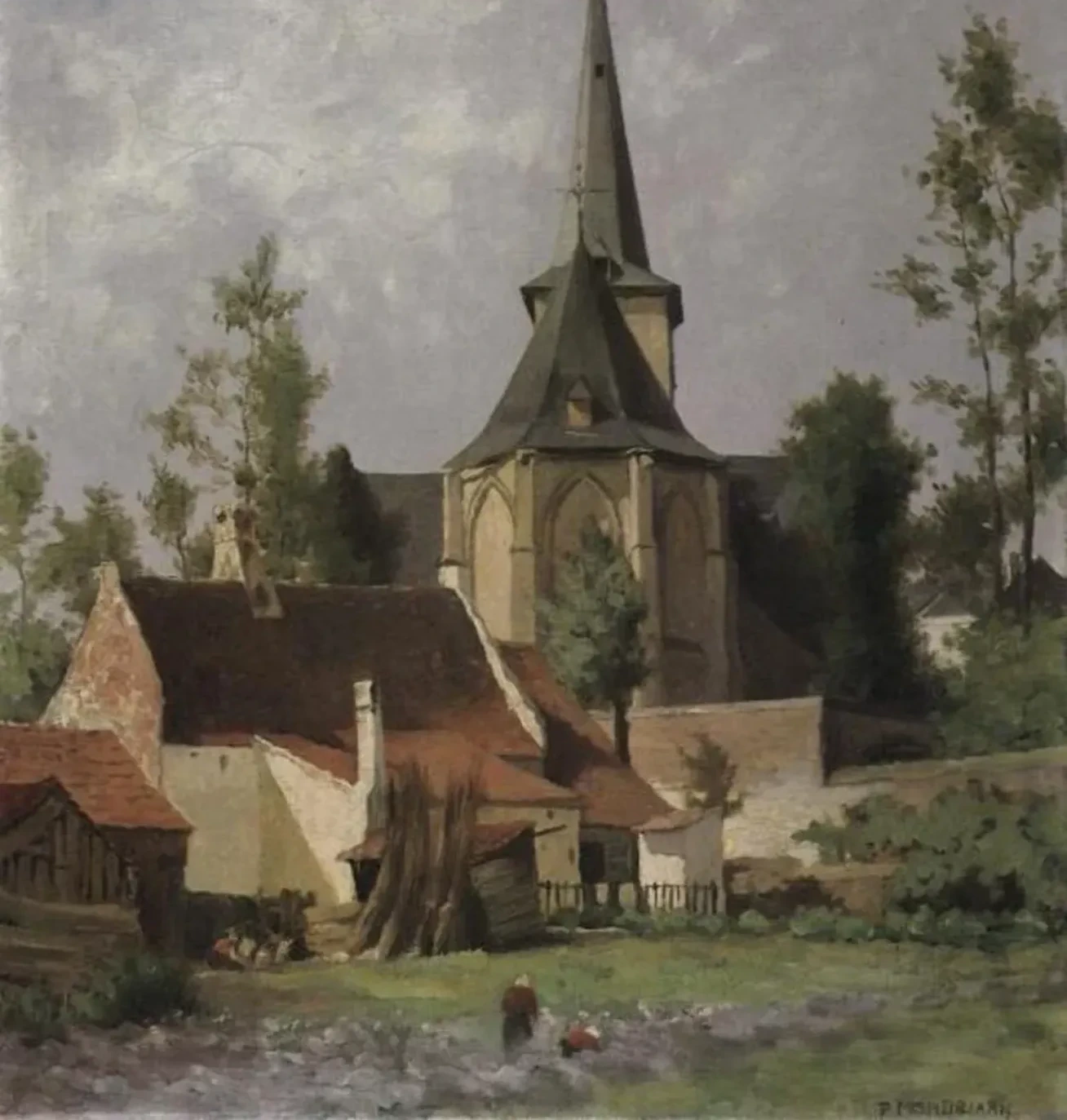 Church seen from the rear, Piet Mondrian
