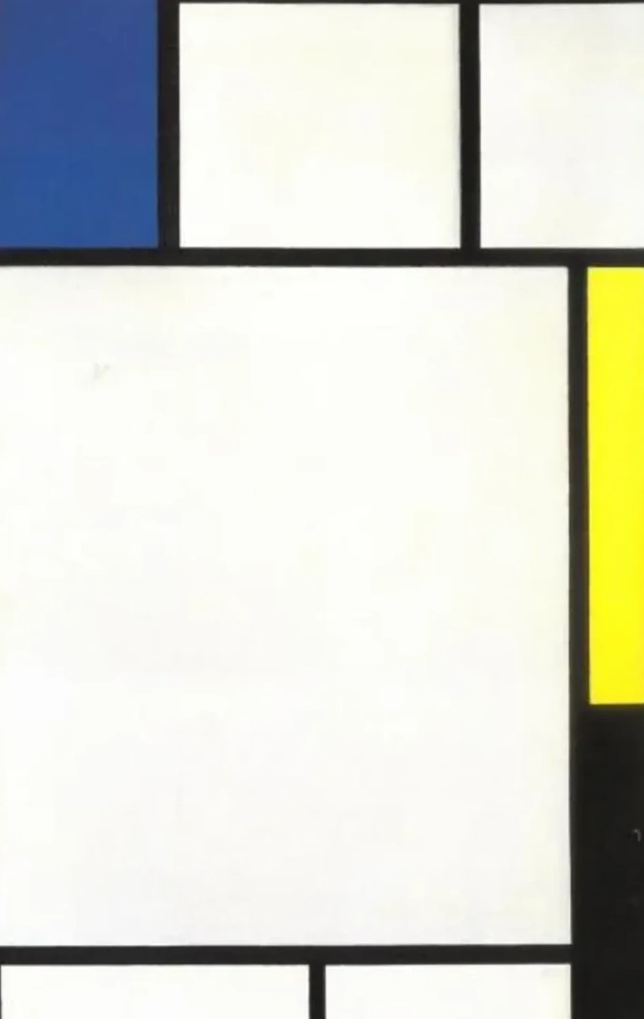 Composition avec bleu, rouge, jaune et noir, Piet Mondrian