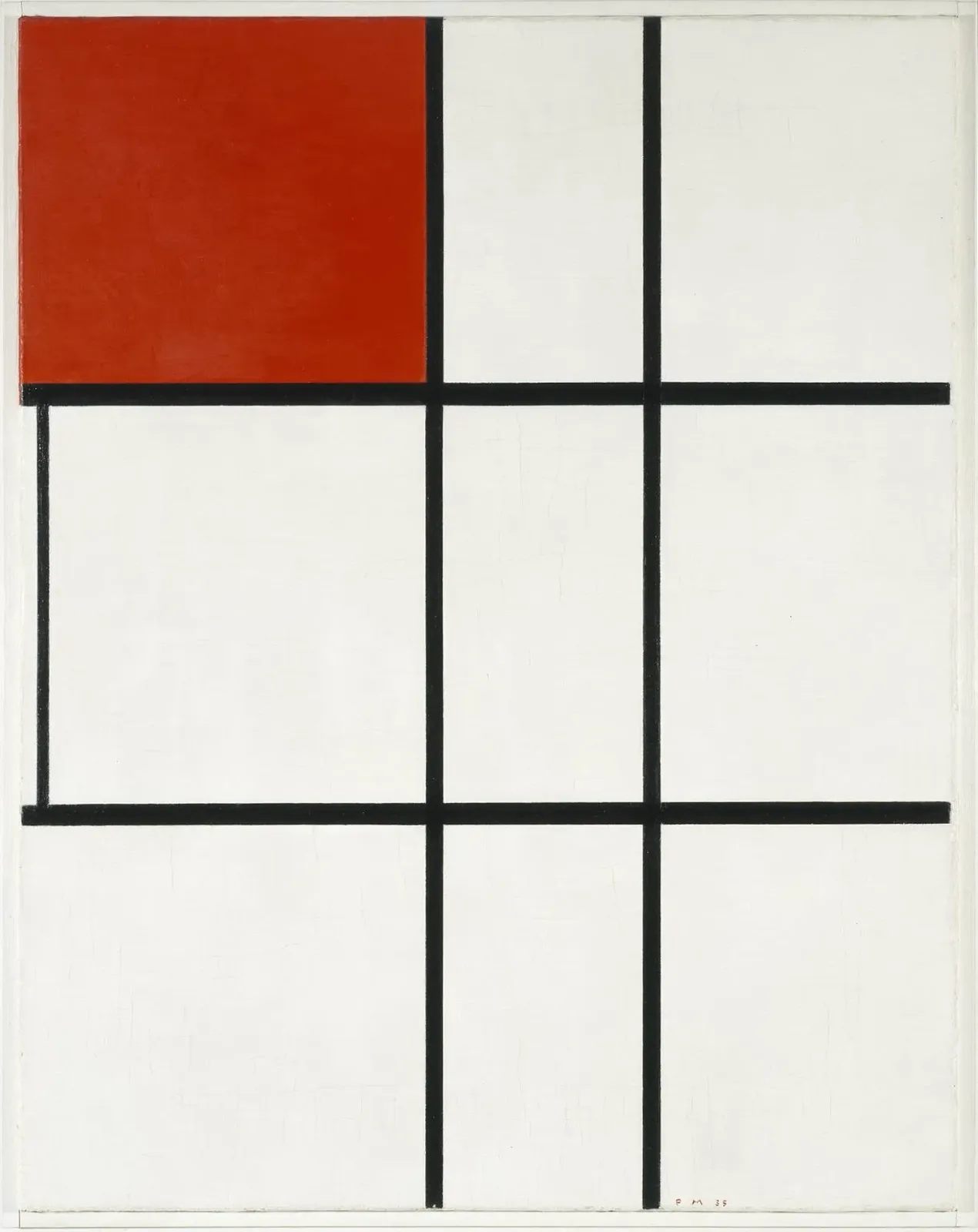 Composition B (No.II) with Red, Piet Mondrian