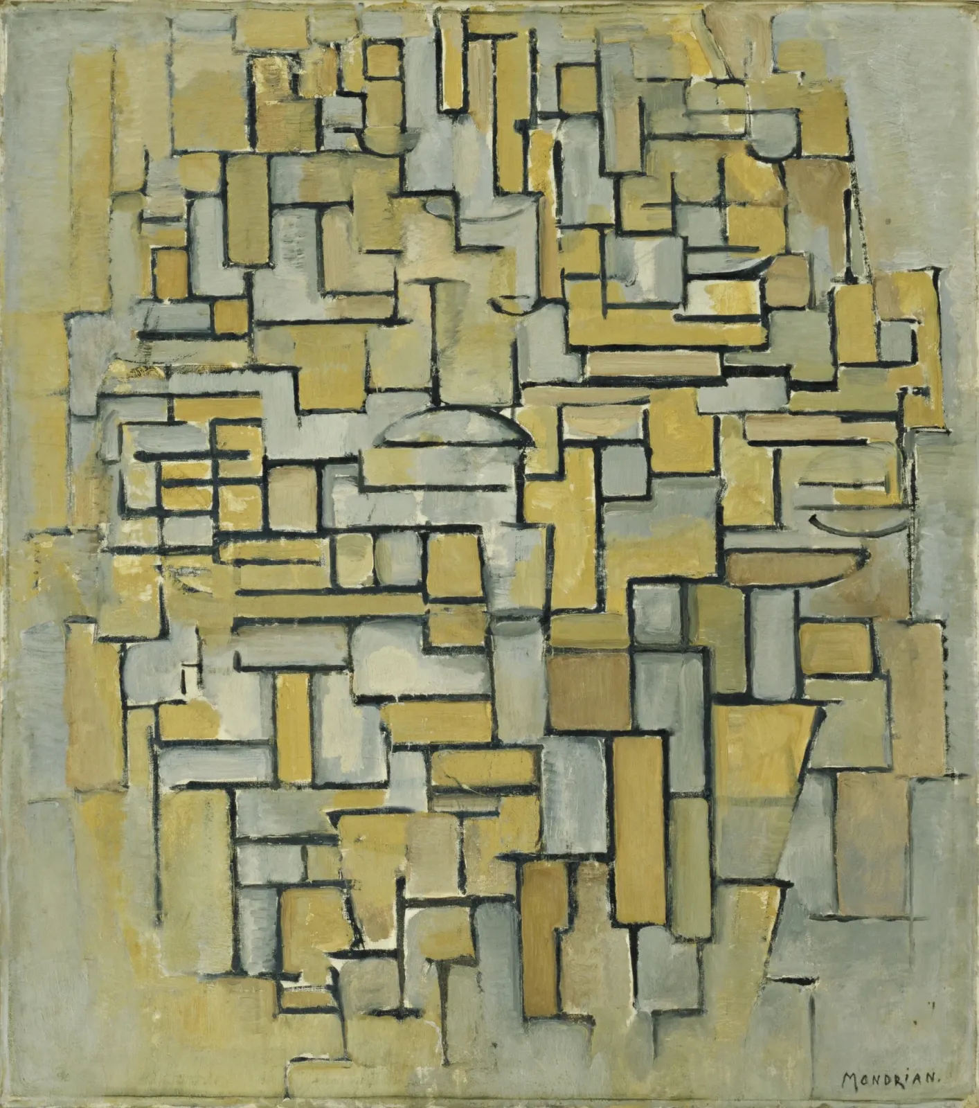 Composition in Brown and Gray, Piet Mondrian