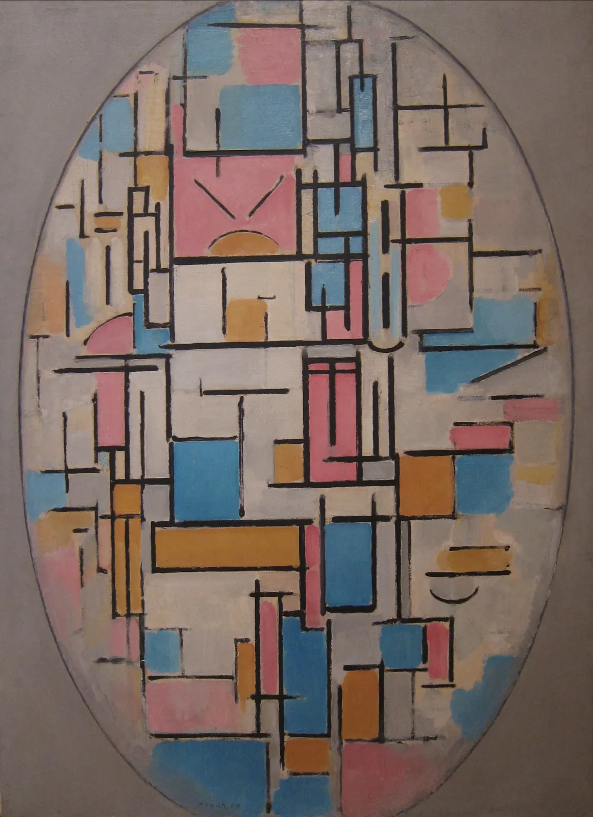 Composition in Oval with Color Planes 1, Piet Mondrian