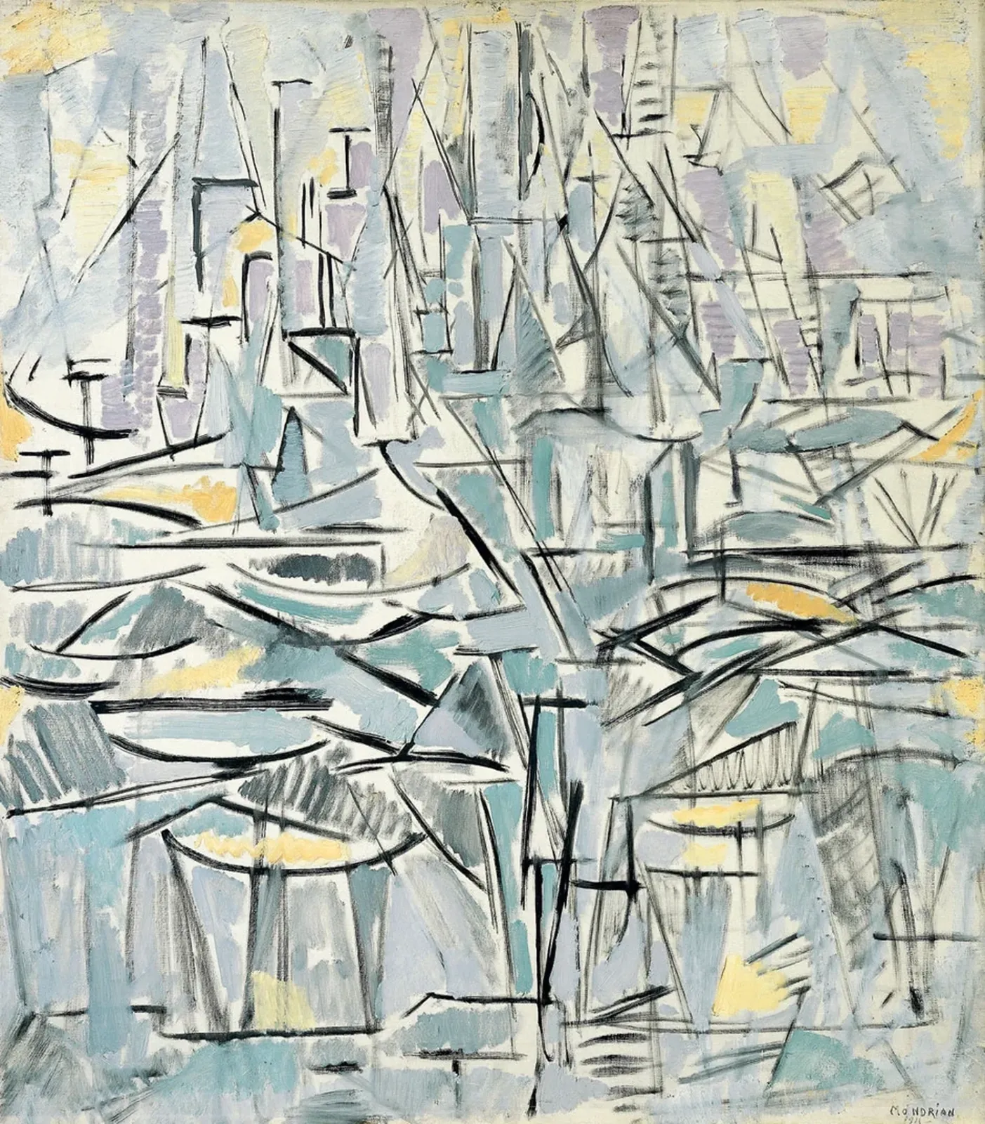 Composition No. XVI, Composition 1 (Trees), Piet Mondrian