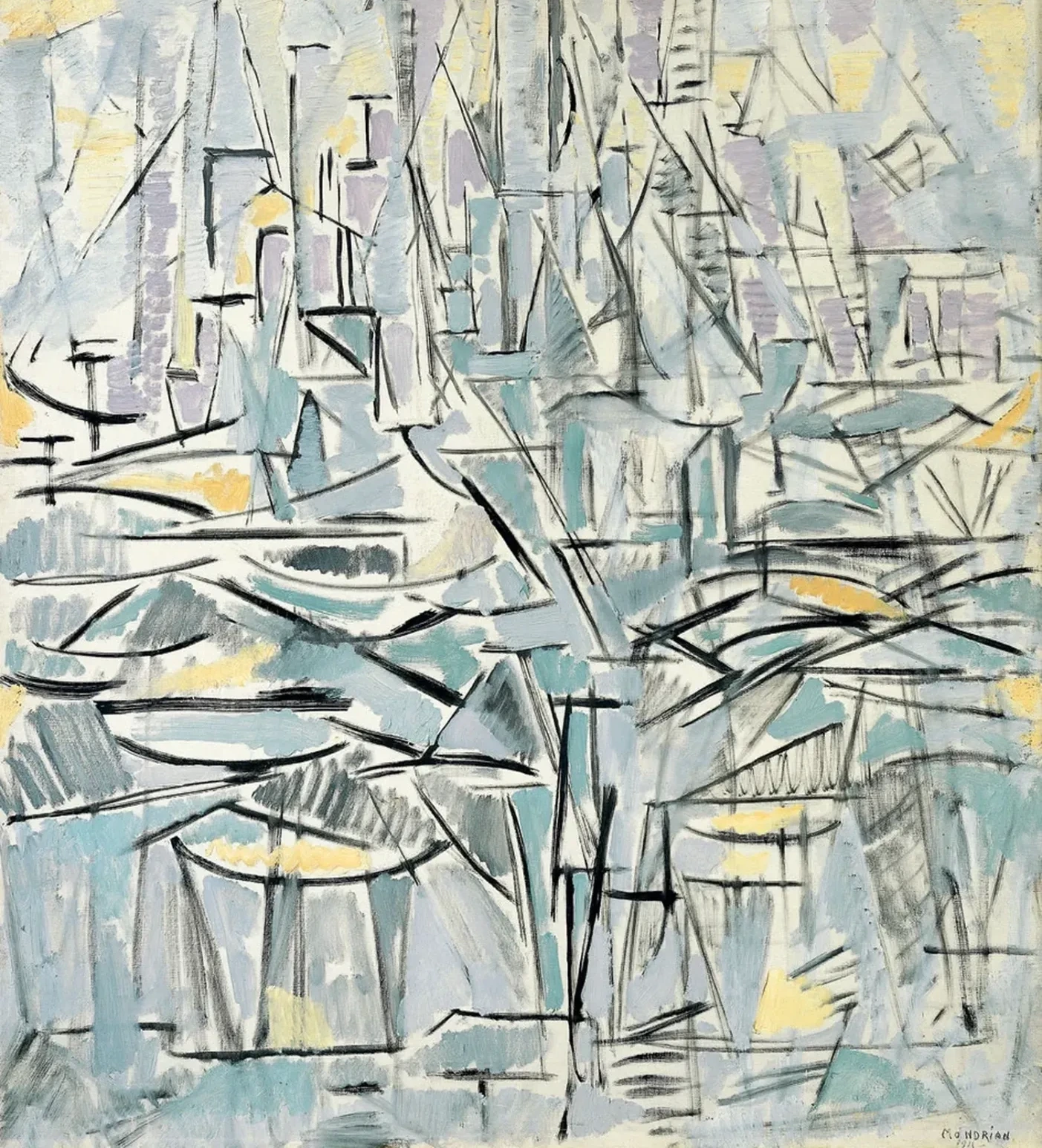 Composition No. XVI, Composition 1 (Trees), Piet Mondrian